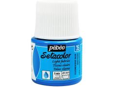 Pintura Pébéo Setacolor Tejidos Claros Azul Fluor 45 ml