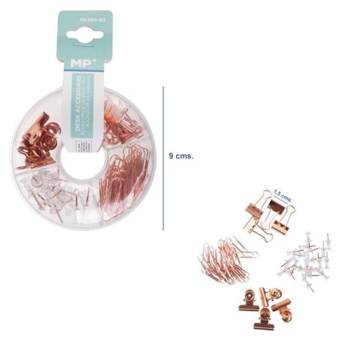 Accesorios de Escritorio Rose Gold - Caja de 9cm