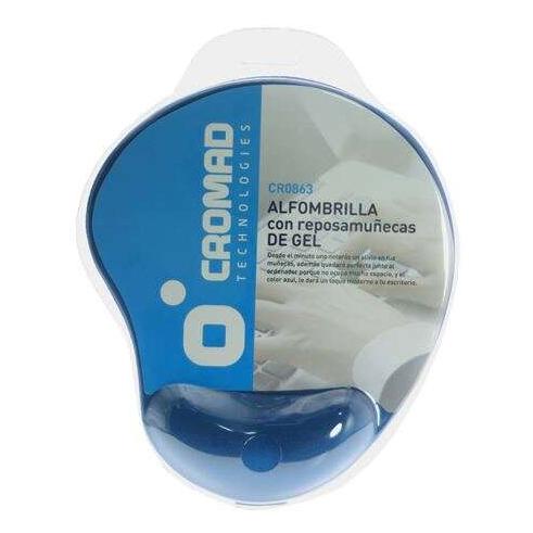 Alfombrilla Raton con Reposamuñecas de Gel con Base Antideslizante 235x195x15mm Cromad