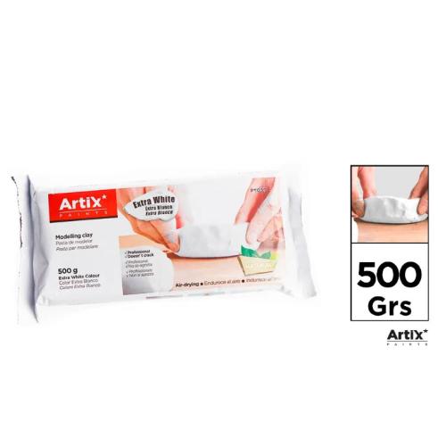 Arcilla Natural Endurecible 500 g Extra Blanco