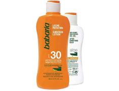 BABARIA PACK LECHE PROTECTORA SPF 30 ALOE VERA + BÁLSAMO AFTER SUN ALOE VERA 100 ML GRATIS