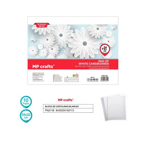 Bloc Cartulinas Blancas 10 Hojas 180g
