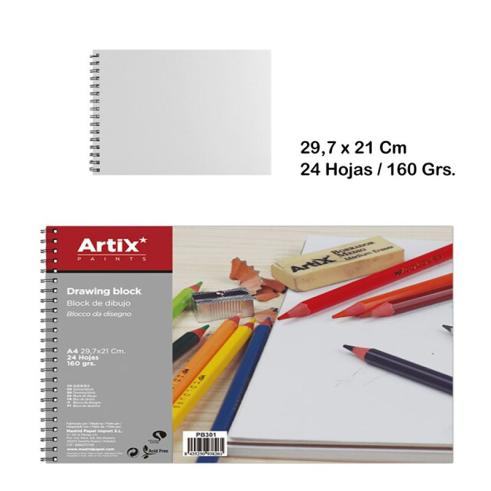 Bloc de Dibujo A4 24 Hojas 160g