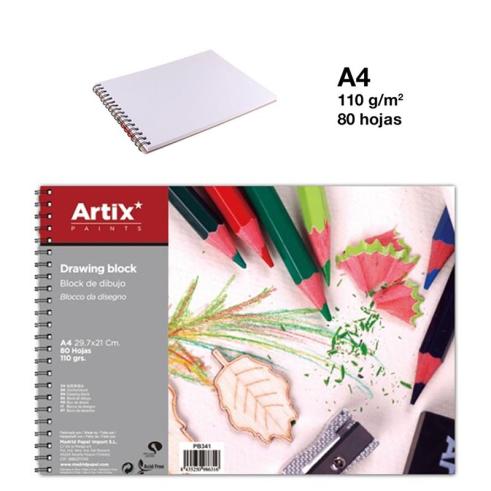 Bloc de Dibujo A4 80 Hojas 110g