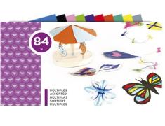 BLOC TRABAJOS MANUALES LIDERPAPEL (240x315mm 84 hojas colores surtidos)