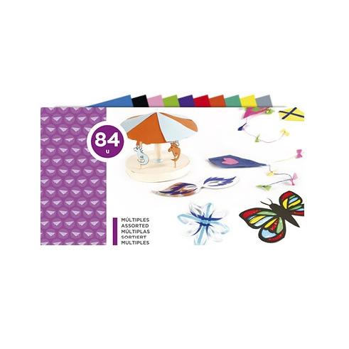 BLOC TRABAJOS MANUALES LIDERPAPEL (240x315mm 84 hojas colores surtidos)