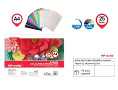 BLOCK DE CARTULINA COLOR A4 25 HOJAS 180G MP