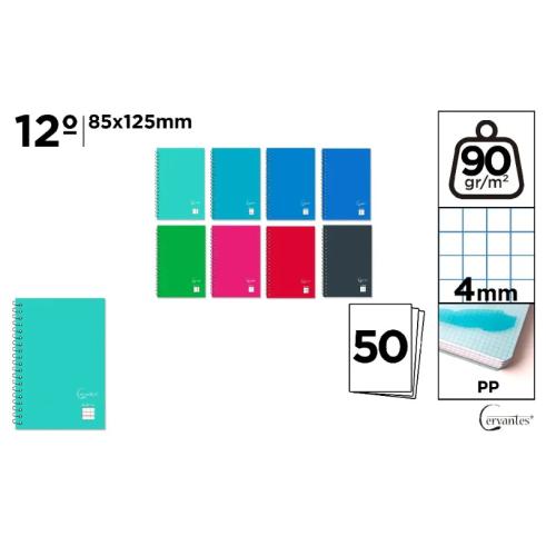 Block PP Doceavo 50 Hojas Cuadrícula 4 mm