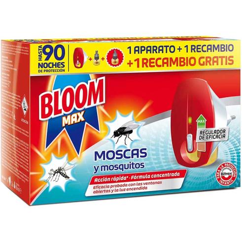 BLOOM MAX INSECTICIDA ELÉCTRICO + 1 APARATO + 2 RECAMBIOS
