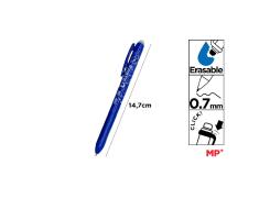 Bolígrafo Borrable con Click Punta 0,7mm Azul