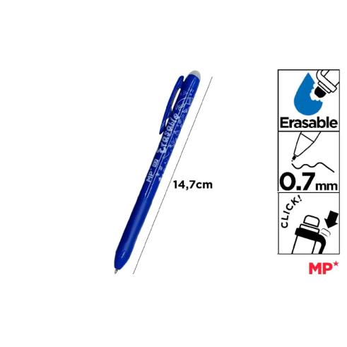 Bolígrafo Borrable con Click Punta 0,7mm Azul