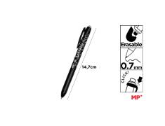 Bolígrafo Borrable con Click Punta 0,7mm Negro