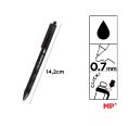 Bolígrafo de Tinta de Aceite 0,7 mm Negro MP