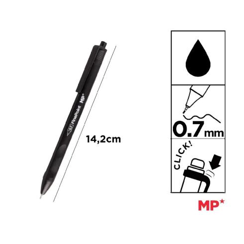 Bolígrafo de Tinta de Aceite 0,7 mm Negro MP