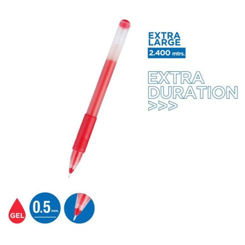 Boligrafo de Tinta Gel de Punta 0,5 mm Rojo
