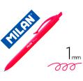 BOLIGRAFO MILAN P1 RETRACTIL ROJO