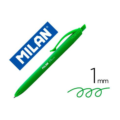 BOLIGRAFO MILAN P1 RETRACTIL VERDE