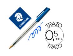 Boligrafo Staedtler Stick Azul con Capuchón