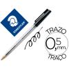 Boligrafo Staedtler Stick Negro con Capuchón