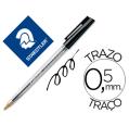 Boligrafo Staedtler Stick Negro con Capuchón