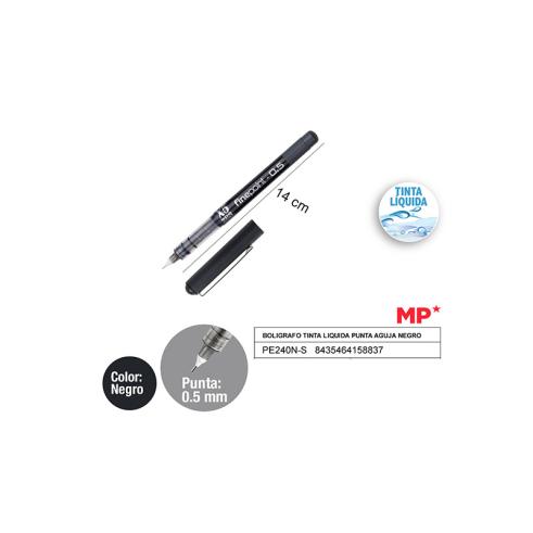 BOLIGRAFO TINTA LIQUIDA PUNTA AGUJA NEGRO MP