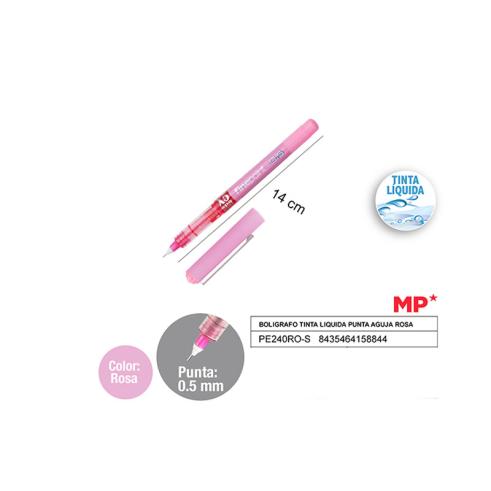 BOLIGRAFO TINTA LIQUIDA PUNTA AGUJA ROSA MP