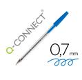 BOLIGRAFO TRANSPARENTE Q-CONNECT AZUL MEDIO