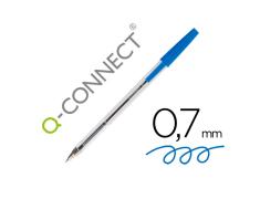 BOLIGRAFO TRANSPARENTE Q-CONNECT AZUL MEDIO