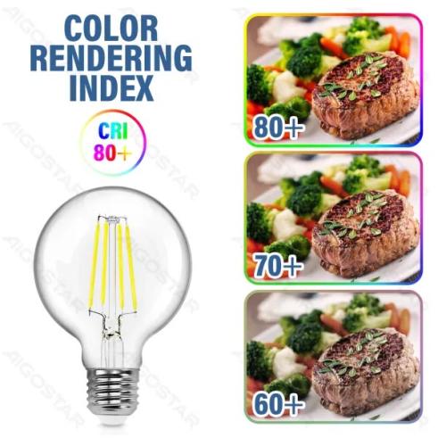 Bombilla de Filamento LED E27 G80 4W Luz Cálida 6500K
