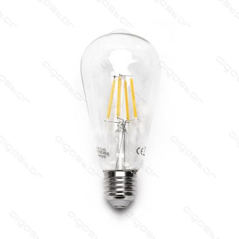Bombilla de Filamento LED E27 ST64 8W Luz Fría 6500K