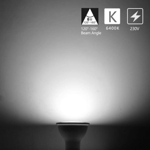 Bombilla LED A5 / 6W GU10 Luz Fría (6500K)