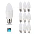 BOMBILLA LED A5 C37 / 5W E27 LUZ BLANCA 6400K (PACK 10 UNIDADES)
