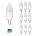 BOMBILLA LED A5 C37  / 6W E14 LUZ BLANCA 6400K (PACK 10 UNIDADES)