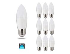 BOMBILLA LED A5 C37 / 6W E27 LUZ BLANCA 6400K (PACK 10 UNIDADES)