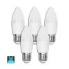 BOMBILLA LED A5 C37 / 6W E27 LUZ BLANCA 6400K (PACK 5 UNIDADES)
