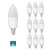BOMBILLA LED A5 C37 / 7W E27 LUZ BLANCA 6400K (PACK 10 UNIDADES)