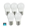 BOMBILLA LED A5 G45  BIG ANGLE / 6W E27 LUZ BLANCA 6400K (PACK 5 UNIDADES)