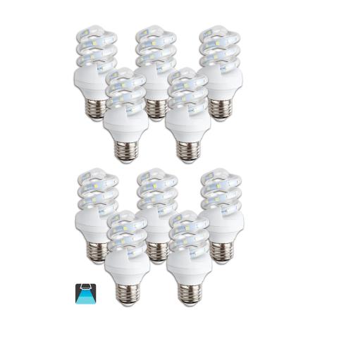 BOMBILLA LED B5 SPIRAL / 7W E27 LUZ BLANCA 6400K (PACK 10 UNIDADES)