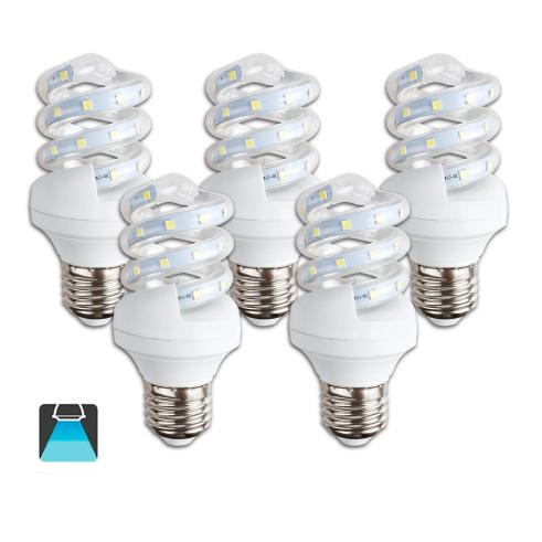 BOMBILLA LED B5 SPIRAL / 7W E27 LUZ BLANCA 6400K (PACK 5 UNIDADES)