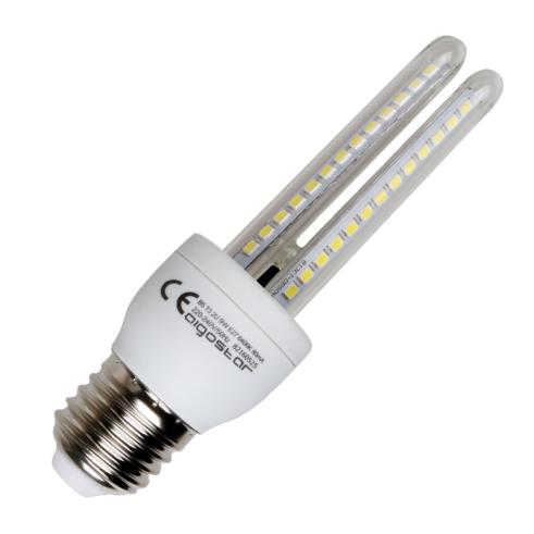 Bombilla LED T3 2U / 9W E27 Luz Fría 6500K