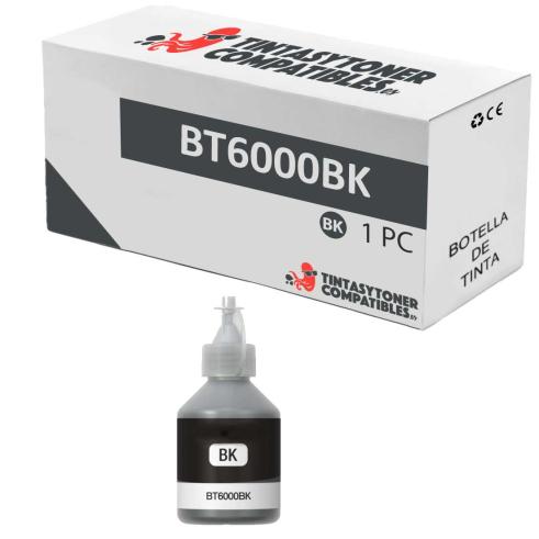 Botella de Tinta Compatible Brother BT6000 Negro