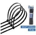 Bridas de Nylon Negras 30 unidades (W4.8*L250mm)