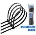 Bridas de Nylon Negras 30 unidades (W4.8*L350mm)