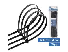 Bridas de Nylon Negras 30 unidades (W4.8*L350mm)