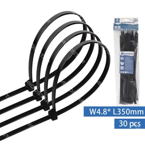 Bridas de Nylon Negras 30 unidades (W4.8*L350mm)