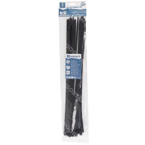 Bridas de Nylon Negras 30 unidades (W4.8*L350mm)