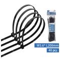 Bridas de Nylon Negras 40 unidades (W3.6*L200mm)