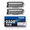 Brother TN2320 Negro Pack de 2 Originales