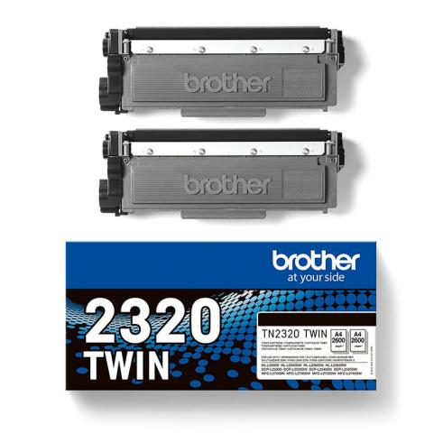 Brother TN2320 Negro Pack de 2 Originales