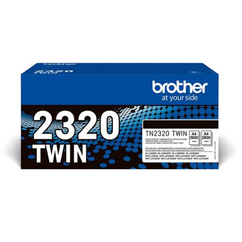 Brother TN2320 Negro Pack de 2 Originales
